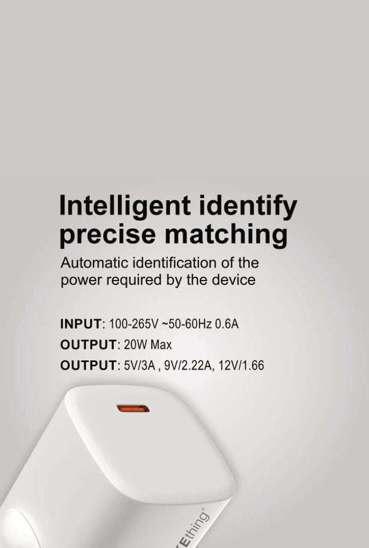 SPACEthing Nexio 20W Wall Charger (USB-C PD Fast Charger)