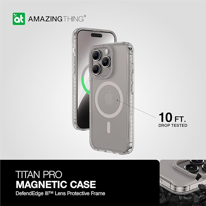 AmazingThings Titan Pro Magnetic Case for iPhone 15 Pro - Grey