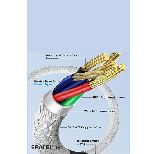 SPACEthing Swift USB to Lightning Cable 1.2m – Black