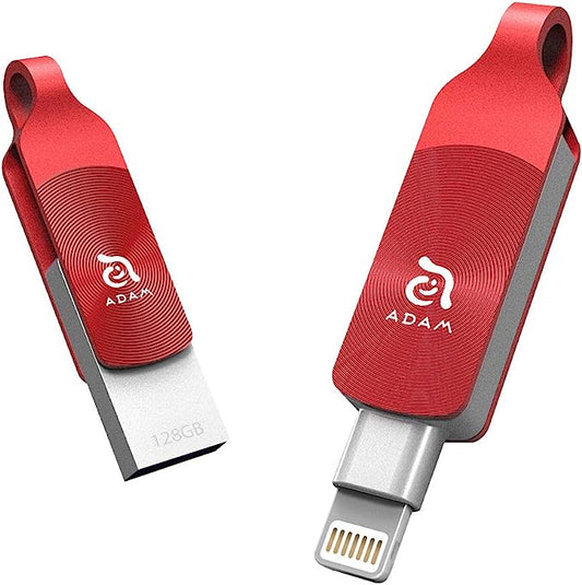 Adam Duo+ - Apple Lightning Flash Drive - (Product)Red, 64Gb