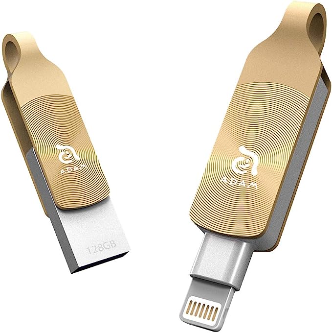 Adam Duo+ - Apple Lightning Flash Drive - Gold, 64Gb