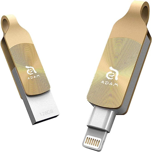 Adam Duo+ - Apple Lightning Flash Drive - Gold, 64Gb