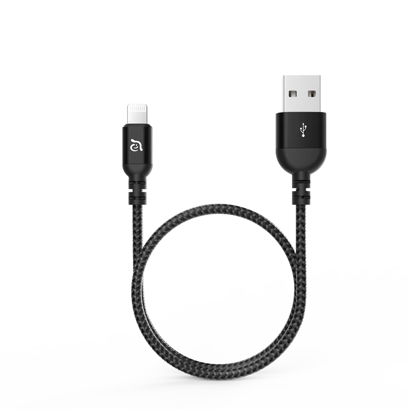 Adam Peak lll Usb-A To Lightning Cable - 120Cm - Black