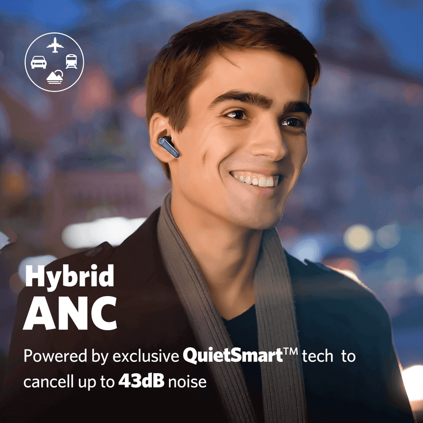 Earfun Wireless Earbud Air Pro3 with ANC, 45-Hour Playtime & 6