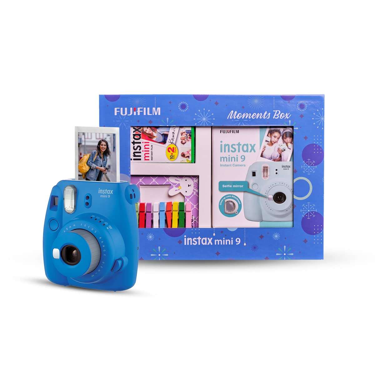 Instax Mini 9 Moments Pack - Cobalt Blue