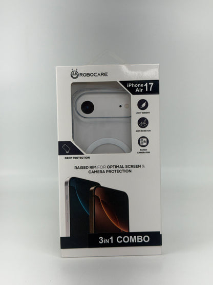Robocare iPhone Air MagSafe 3-in-1 Protective Combo Case with Camera Lens Guard and Screen Protector