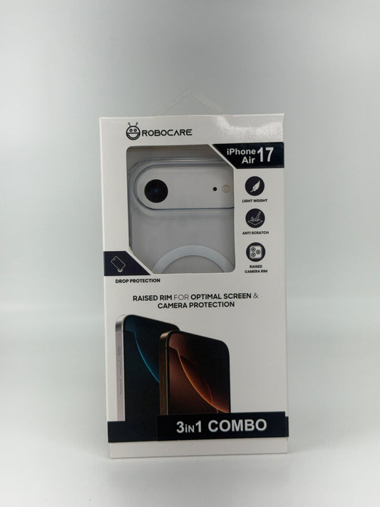 Robocare iPhone Air MagSafe 3-in-1 Protective Combo Case with Camera Lens Guard and Screen Protector