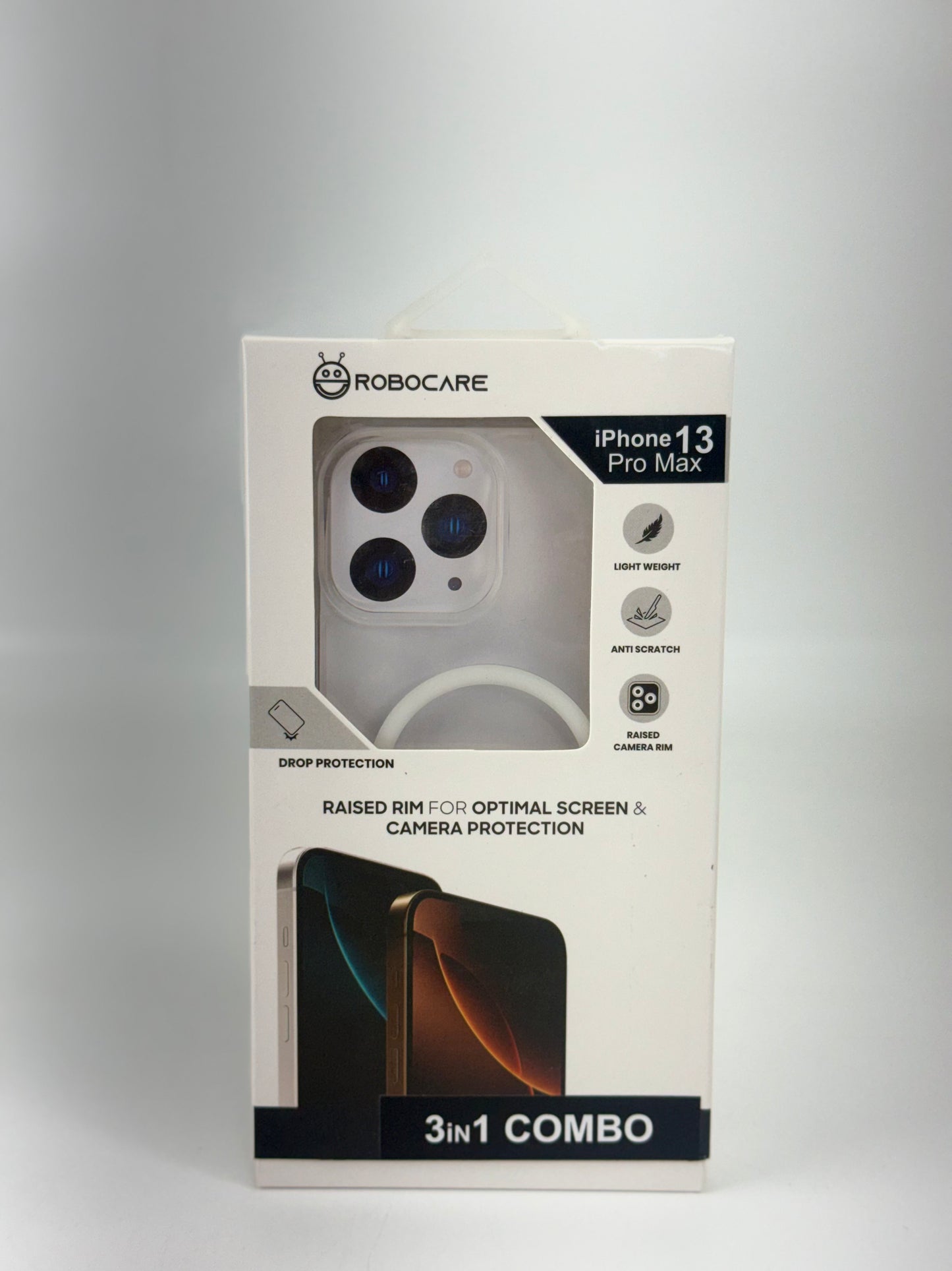 Robocare iPhone 13 Pro Max MagSafe 3-in-1 Protective Combo Case with Camera Lens Guard and Screen Protector