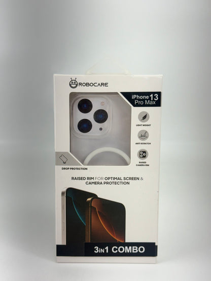 Robocare iPhone 13 Pro Max MagSafe 3-in-1 Protective Combo Case with Camera Lens Guard and Screen Protector