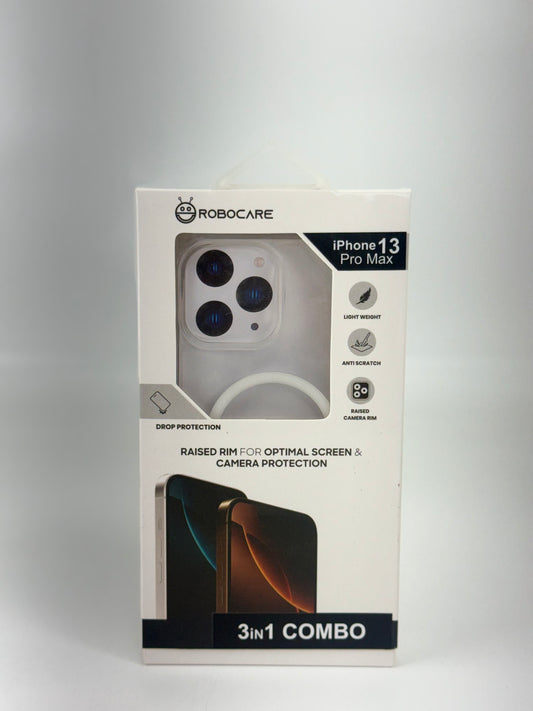 Robocare iPhone 13 Pro Max MagSafe 3-in-1 Protective Combo Case with Camera Lens Guard and Screen Protector