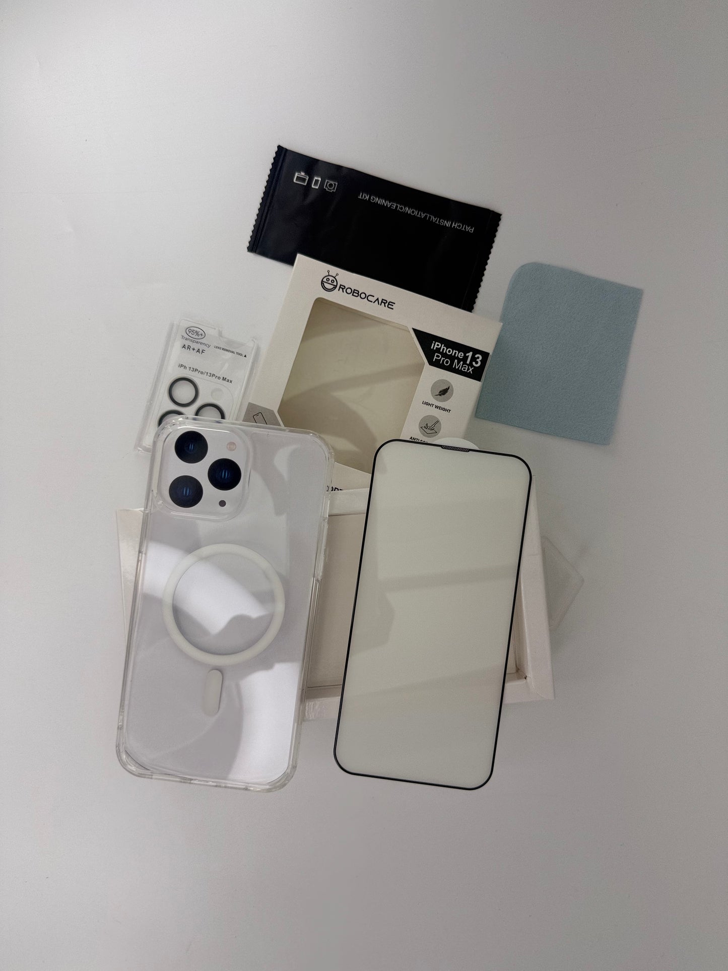 Robocare iPhone 13 Pro Max MagSafe 3-in-1 Protective Combo Case with Camera Lens Guard and Screen Protector