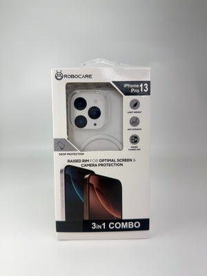 Robocare iPhone 13 Pro MagSafe 3-in-1 Protective Combo Case with Camera Lens Guard and Screen Protector (Copy)