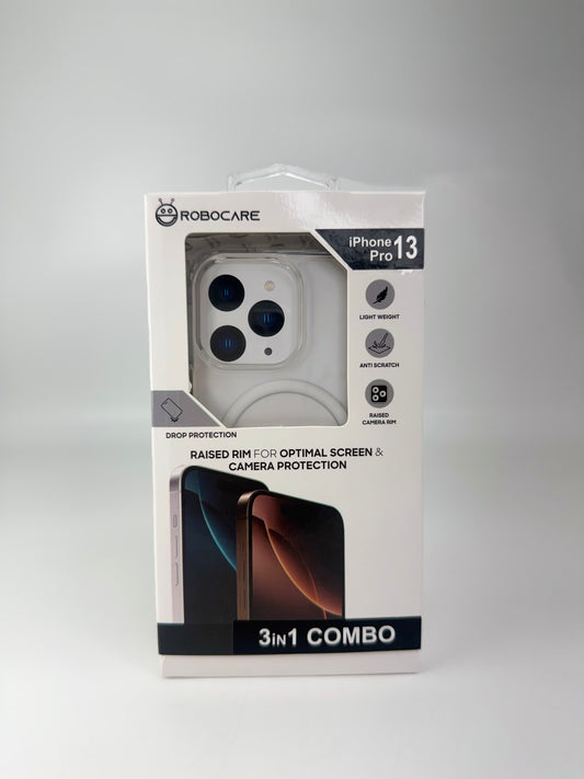 Robocare iPhone 13 Pro MagSafe 3-in-1 Protective Combo Case with Camera Lens Guard and Screen Protector (Copy)