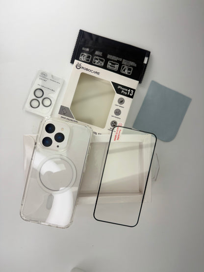 Robocare iPhone 13 Pro MagSafe 3-in-1 Protective Combo Case with Camera Lens Guard and Screen Protector (Copy)