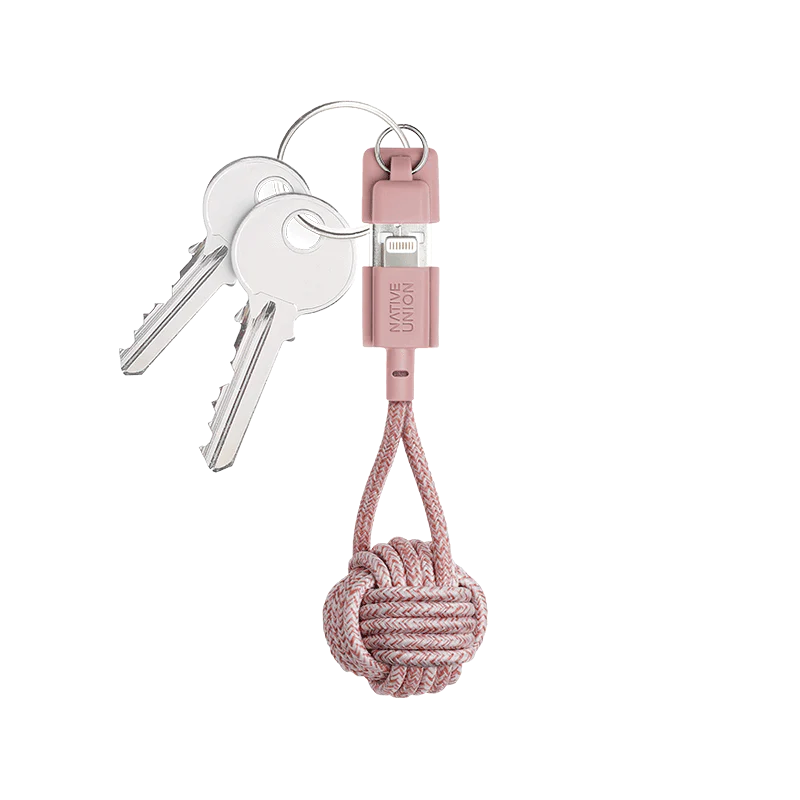 NATIVE UNION KEY CABLE-KV-LIGHTNING-ROSE