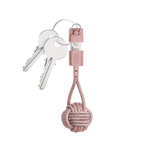 NATIVE UNION KEY CABLE-KV-LIGHTNING-ROSE