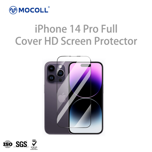 Mocoll 2.5D Full Cover Tempered Glass for iPhone 14 Pro