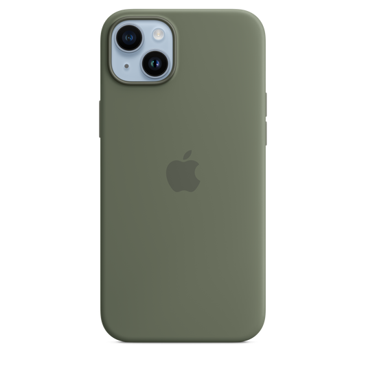 iPhone 14 Plus Silicone Case with MagSafe - Olive