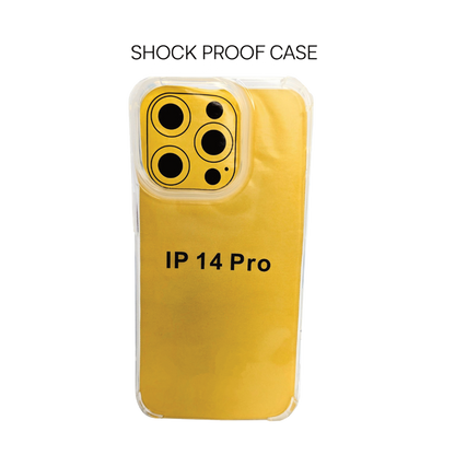 iPhone 14 Pro Transparent Back Case Ultra Hybrid Shockproof Clear Cover with Camera Protection Drop Protection