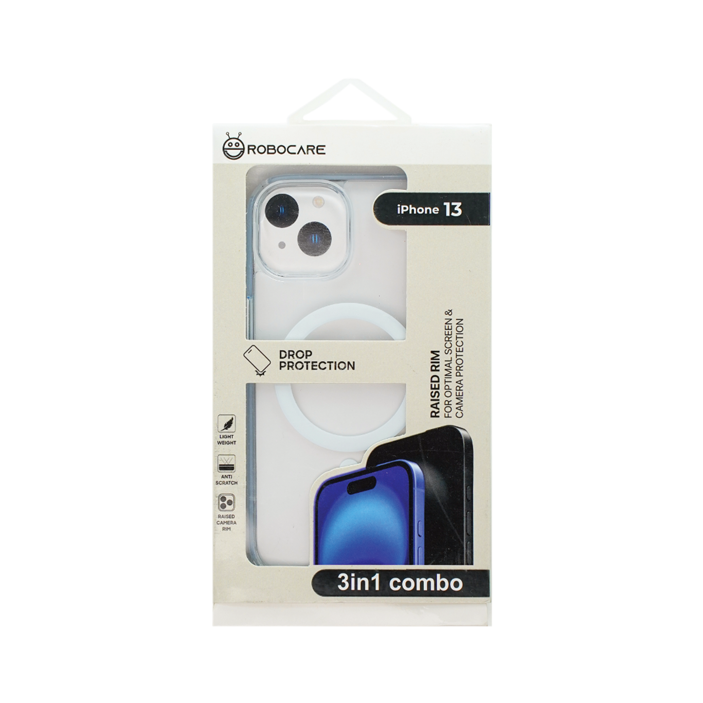 Robocare iPhone 13 MagSafe 3-in-1 Protective Combo Case with Camera Lens Guard and Screen Protector