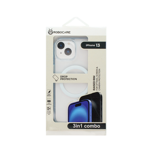 Robocare iPhone 13 MagSafe 3-in-1 Protective Combo Case with Camera Lens Guard and Screen Protector