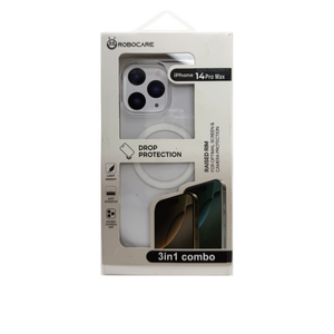 Robocare iPhone 14 Pro Max MagSafe 3-in-1 Protective Combo Case with Camera Lens Guard and Screen Protector