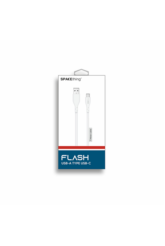 SPACEthing Flash 44W Wall Charger with USB to Type-C Cable – White