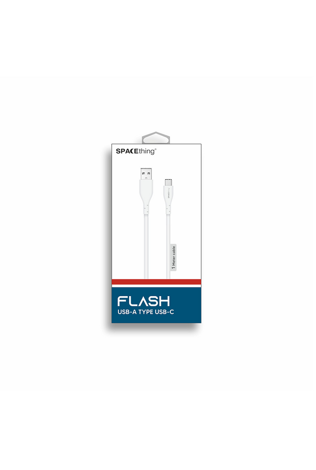 SPACEthing Flash 44W Wall Charger with USB to Type-C Cable – White