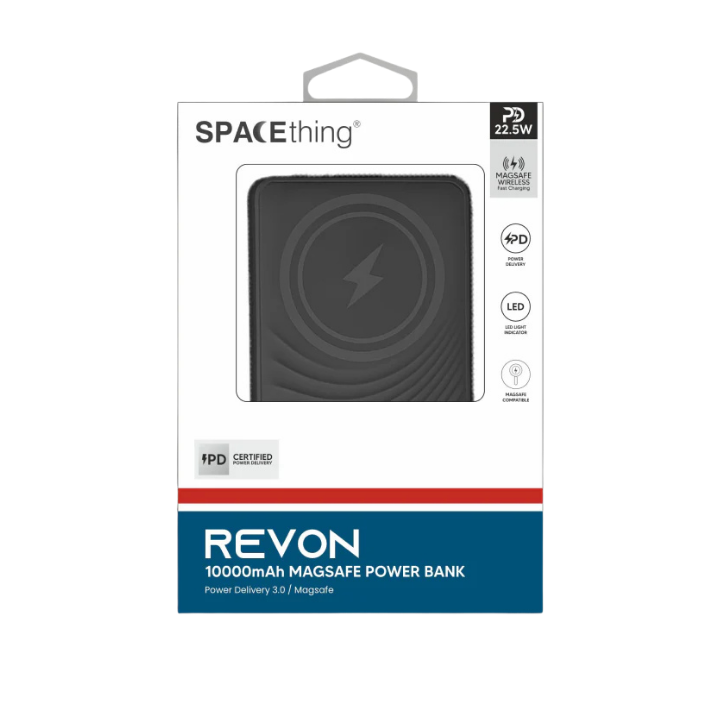 SPACEthing Revon 10000Mah Magsafe Power bank – Black