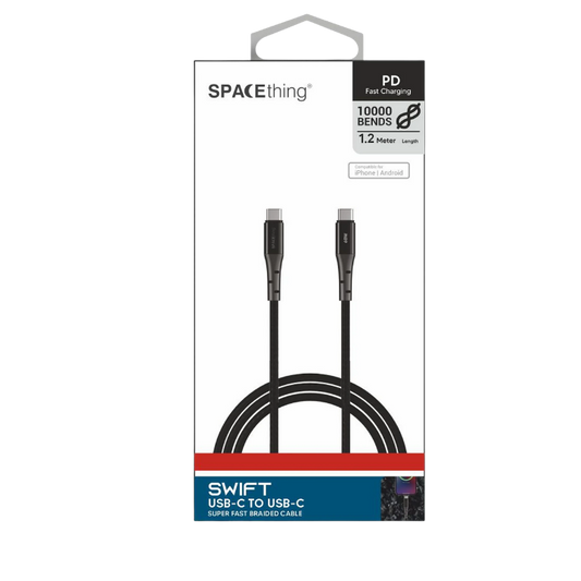 SPACEthing Swift USB to Lightning Cable 1.2m – Black
