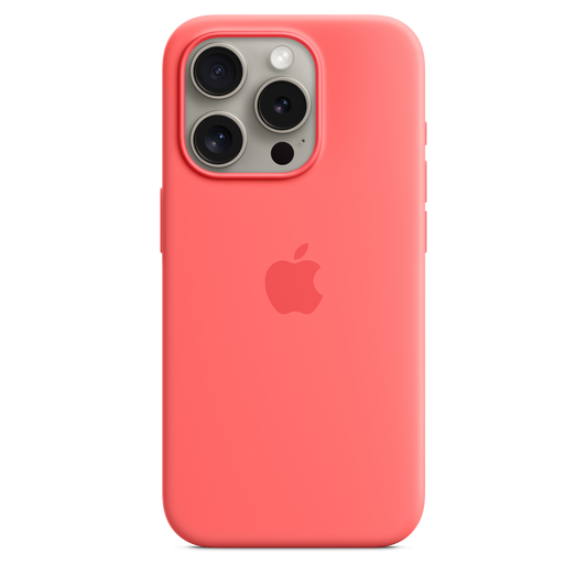 iPhone 15 Pro Silicone Case with MagSafe - Guava