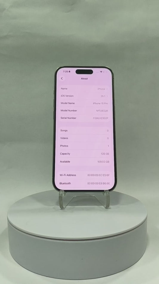 iPhone 15 Pro - 128GB - White Titanium - Pre-owned