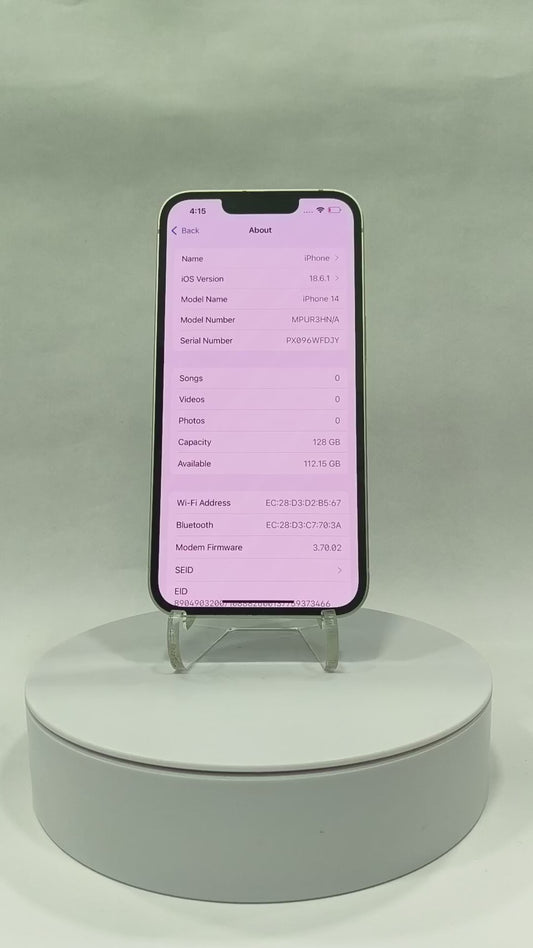 iPhone 14 - 128GB - Starlight - Pre-owned