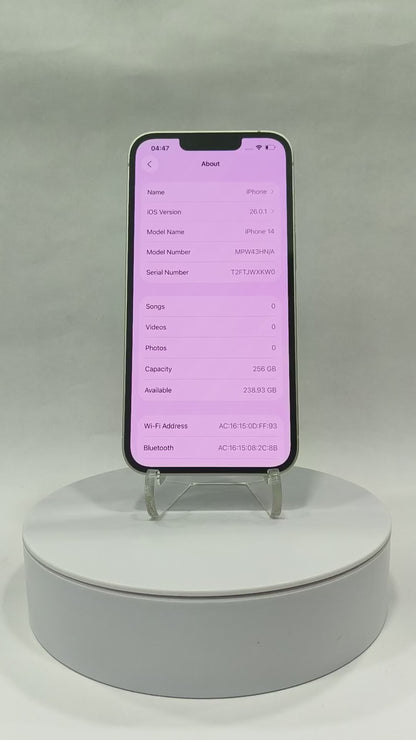 iPhone 14 - 256GB - Starlight - Pre-owned
