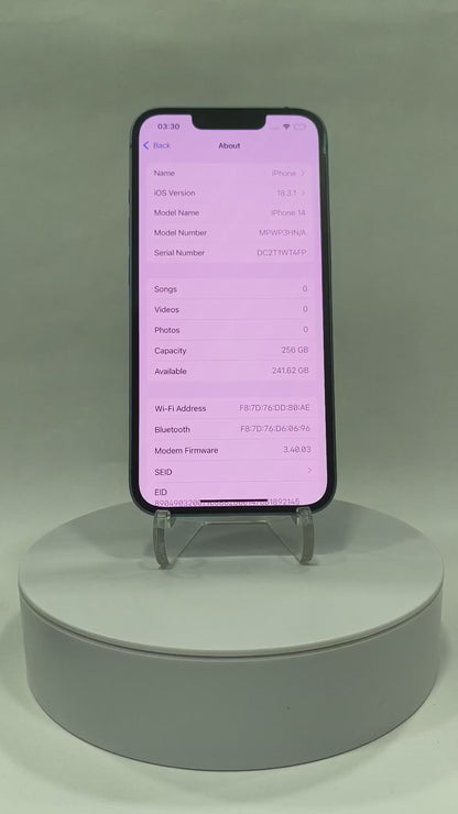 iPhone 14 - 256GB - Blue - Pre-owned