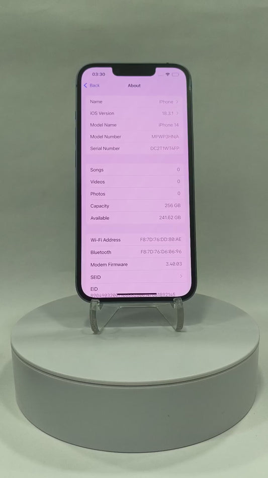 iPhone 14 - 256GB - Blue - Pre-owned