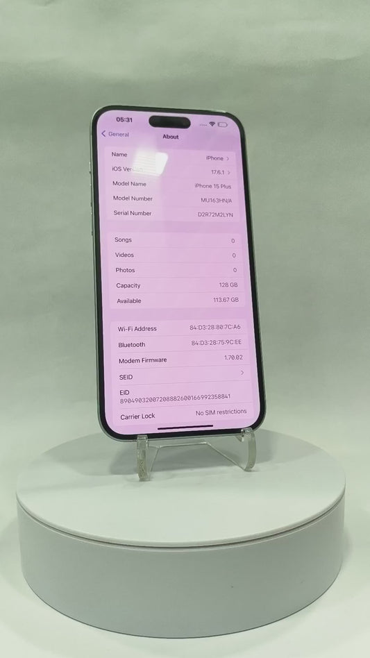 iPhone 15 Plus - 128GB - Blue - Pre-owned