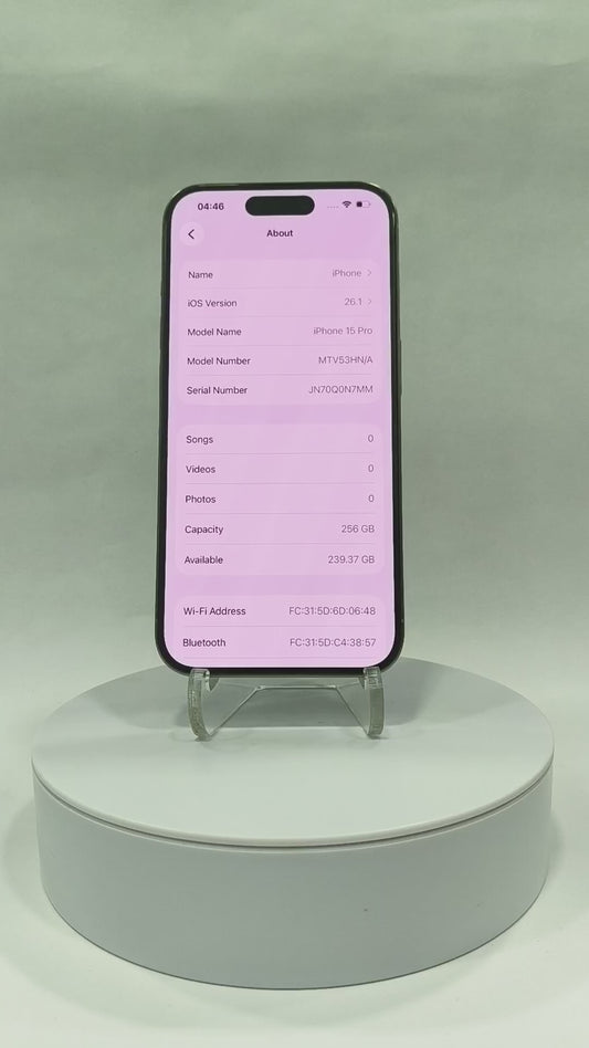 iPhone 15 Pro - 256GB - Natural Titanium - Pre-Owned