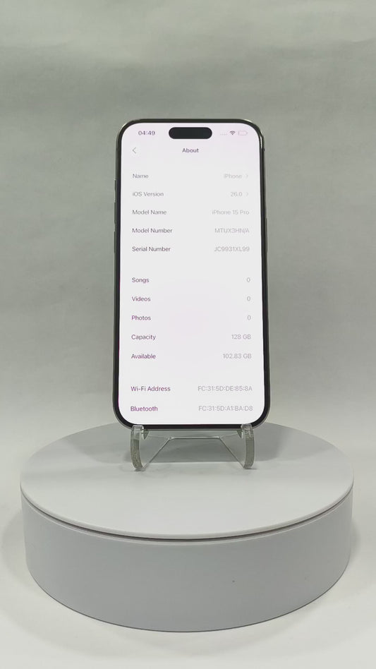 iPhone 15 Pro - 128GB - Natural Titanium - Pre-Owned