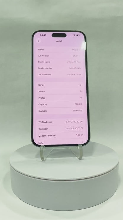 iPhone 15 Plus - 128GB - Blue - Pre-owned