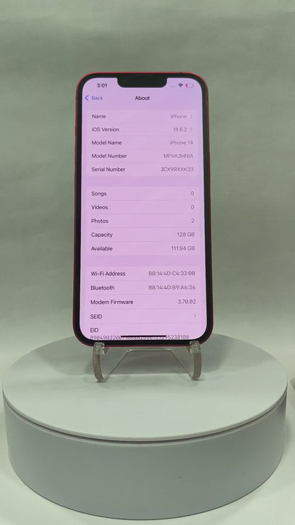 iPhone 14 - 128GB - Red - Pre-owned