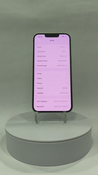iPhone 14 - 128GB - Starlight - Pre-owned
