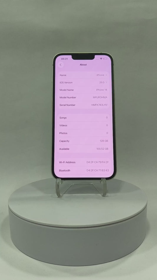 iPhone 14 - 128GB - Starlight - Pre-owned