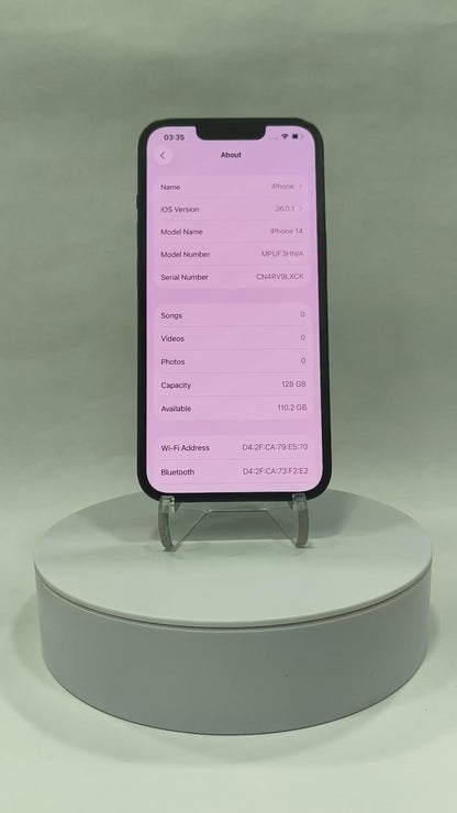 iPhone 14 - 128GB - Midnight - Pre-owned