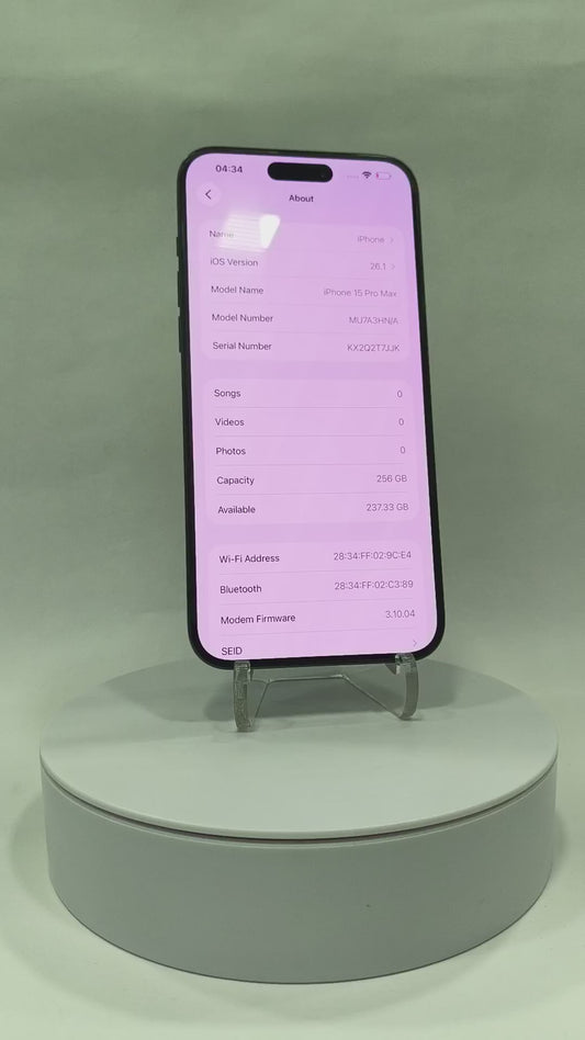 iPhone 15 Pro Max - 256GB - Blue Titanium - Pre-Owned