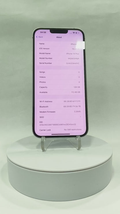 iPhone 14 Plus - 128GB - Purple - Pre-owned