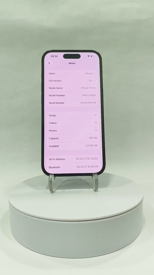 iPhone 14 Pro - 256GB - Space Black - Pre-owned