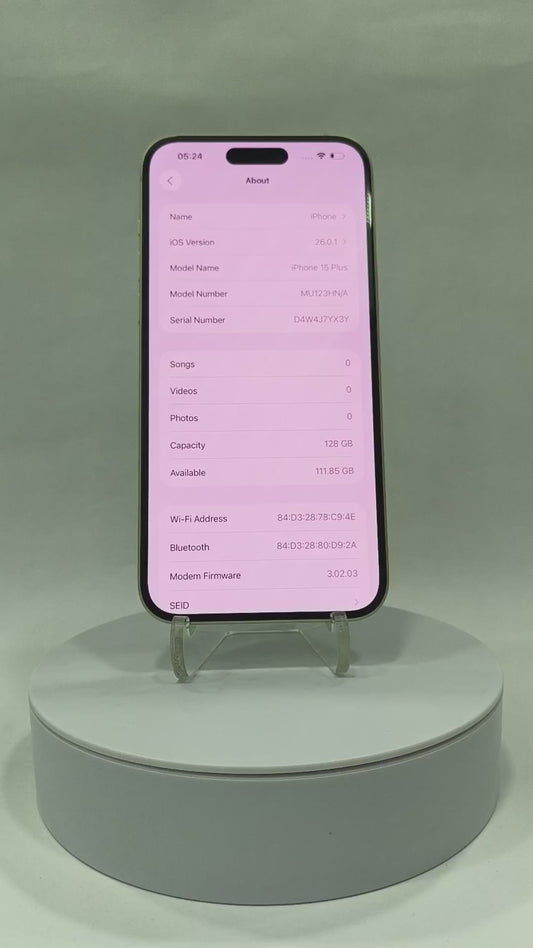 iPhone 15 Plus - 128GB - Yellow - Pre-owned