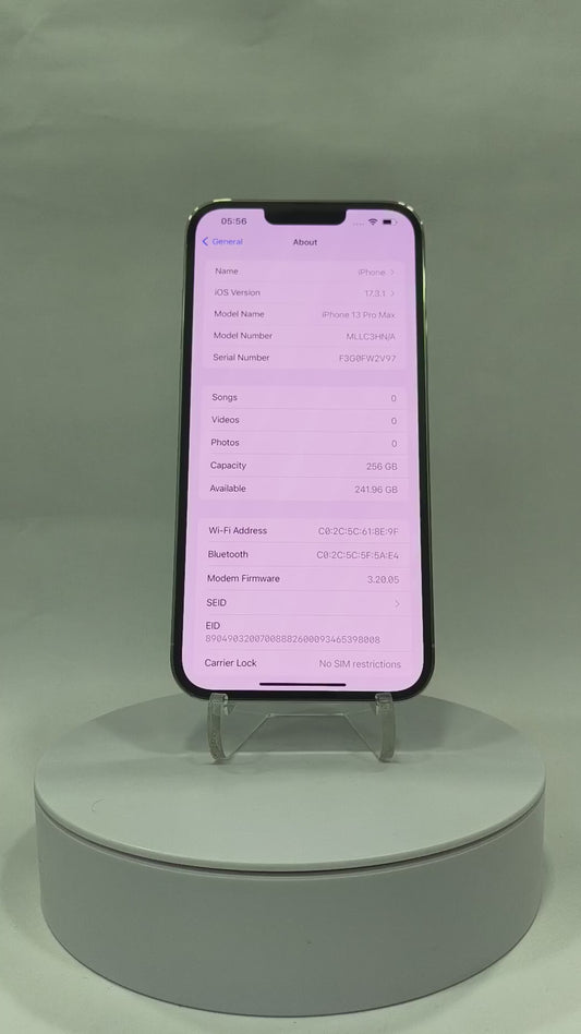 iPhone 13 Pro Max - 256GB - Silver - Pre-owned