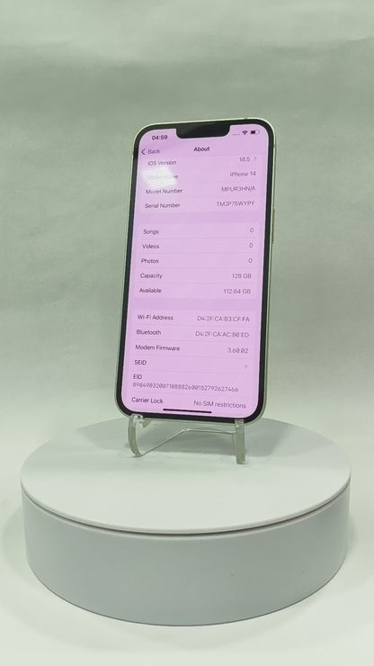 iPhone 14 - 128GB - Starlight - Pre-owned